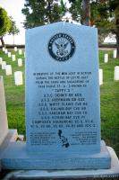 In memory of the men lost in action during the battle of Leyte Gulf
