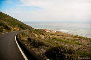 Scenic road along the Pacific coast