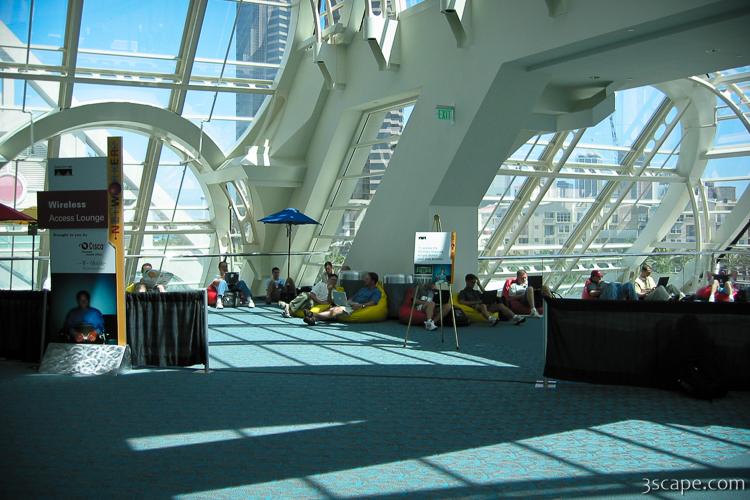 Cisco Systems wireless access lounge, during a conference