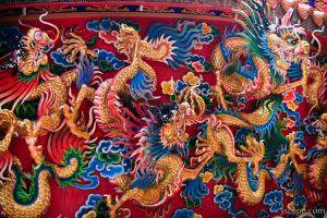 Chinese dragons at the Chee Chin Khor Temple