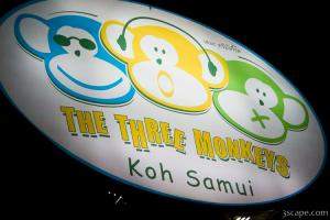 The Three Monkeys restaurant and bar - where everything on the menu had monkey in it. The word, not the actual monkey!