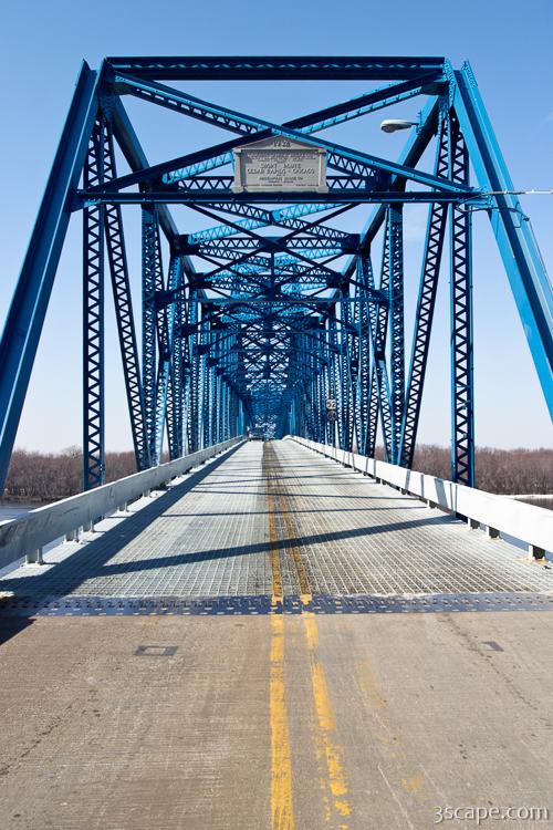 Old Savanna Sabula Bridge over Mississippi River