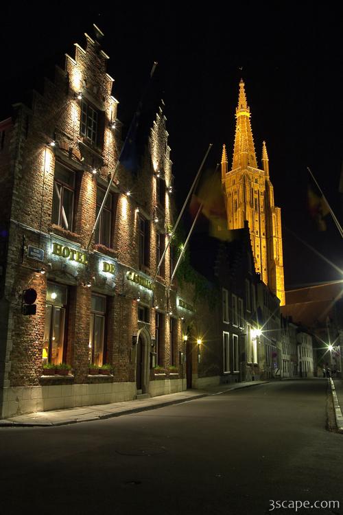 Hotel De Castillion, Church of Our Lady Photograph by Adam Romanowicz