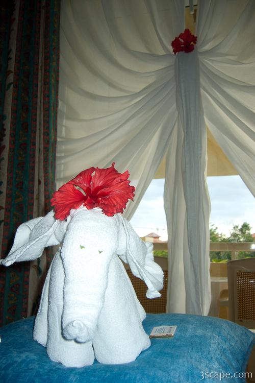 Elephant made from hand towels