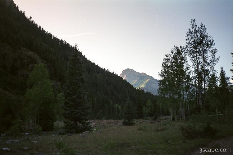 Dusk in the Colorado mountains