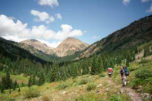 Hikers heading towards the Continental Divide