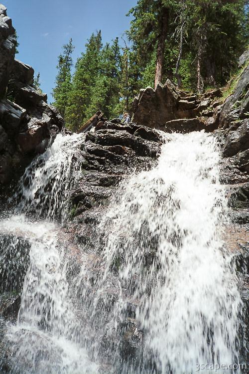 One of many cascading waterfalls