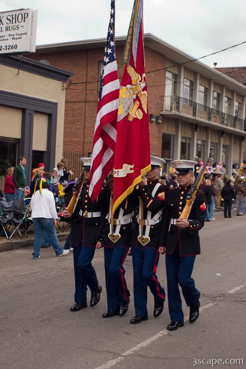 US Marine Corps color guard