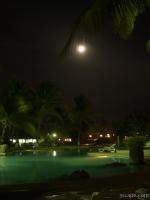 Moon light over the pool