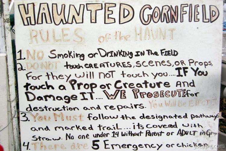 Strict rules for the haunted cornfield