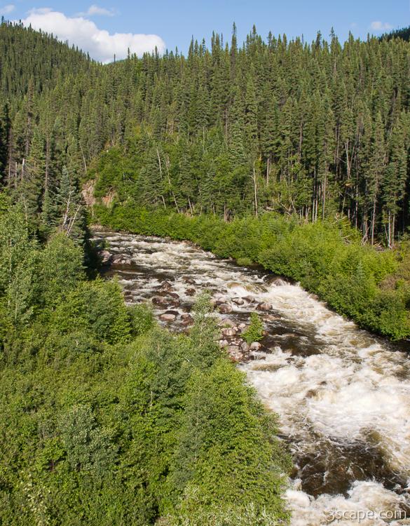 Fast running stream in Canadian wilderness