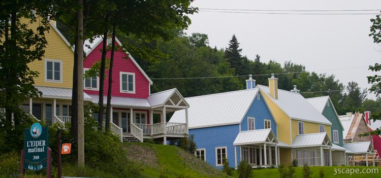 Colorful houses in St. Irenee, Quebec