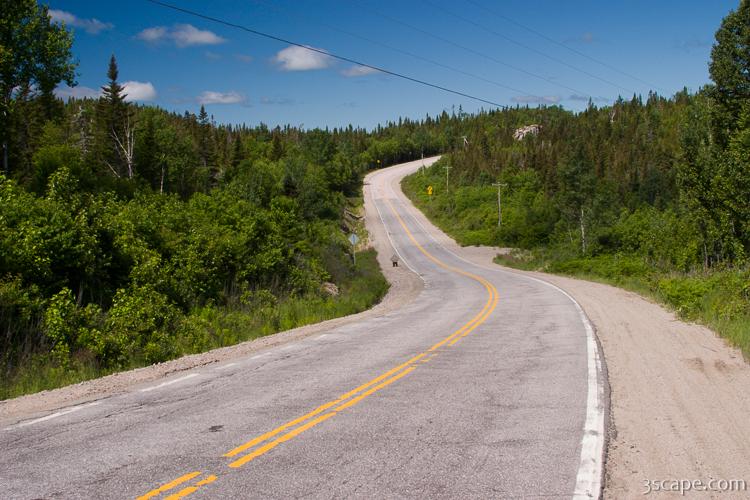 Route 389 north of Baie Comeau Photograph by Adam Romanowicz