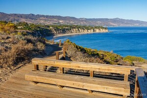 View of southern California coastline from Point Dume