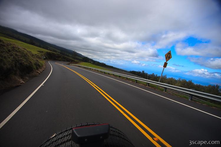 Speeding along the Haleakala Highway