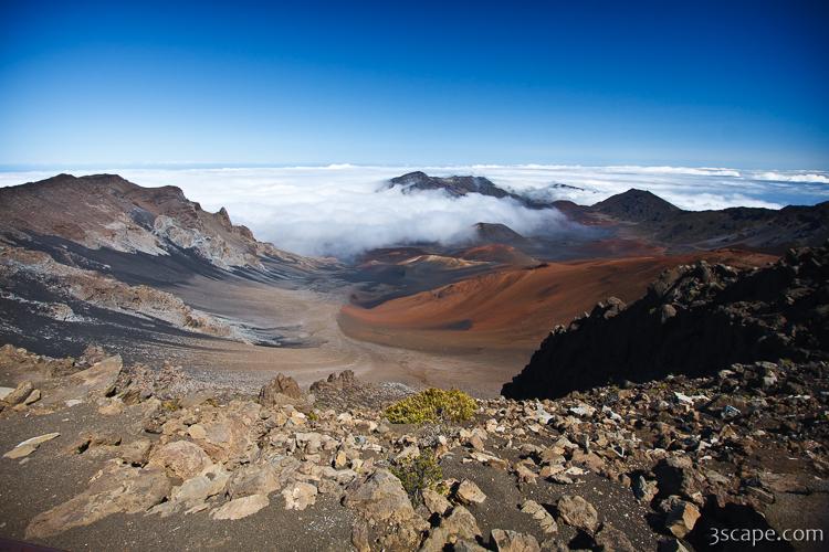 Multicolored crater of Haleakala Volcano
