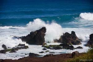 Maui's rugged coast near Hookipa Beach Park