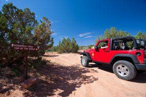 Jeep Rubicon at Top of the World 4x4 trail