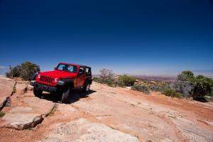 Jeep Rubicon at the end of Top of the World 4x4 trail