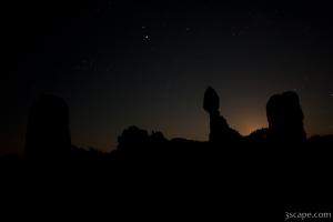 Silhouette of Balanced Rock in Arches National Park