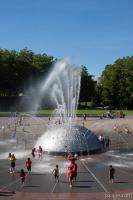 Children playing in International Fountain, Seattle Center