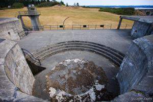 Empty emplacement once held a 10 inch gun