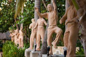 Statues on the resort