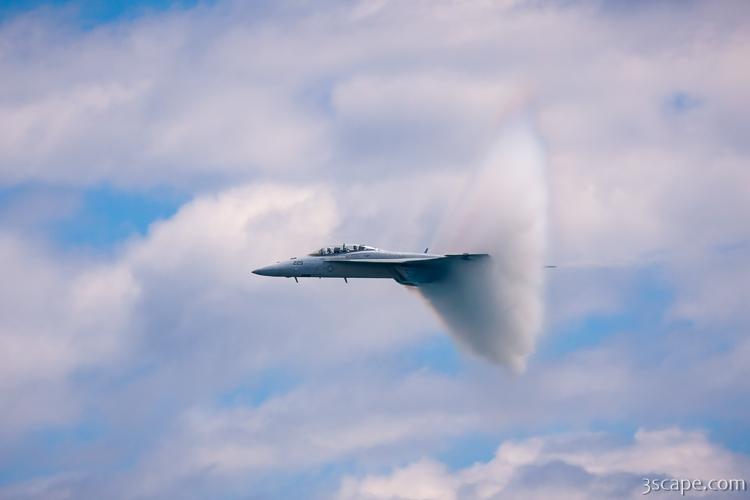 F/A-18 Super Hornet producing vapor cone in transonic flight Photograph ...