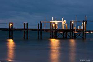 Night lights on the pier, Marathon Key