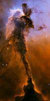 Stellar spire in the Eagle Nebula