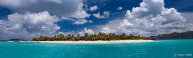 Sandy Cay Beach British Virgin Islands Panoramic