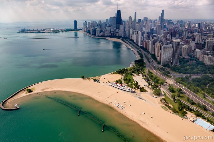 North Avenue Beach and Chicago Skyline Photograph - Fine Art Prints by