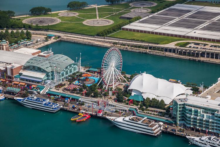 Navy Pier Ferris Wheel Photograph by Adam Romanowicz