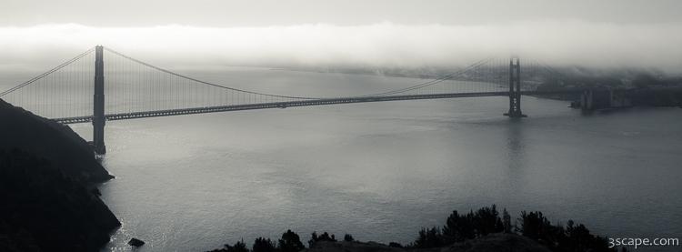 Golden Gate Bridge Foggy Panoramic