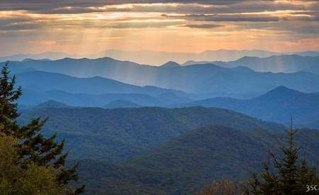 Blue Ridge Mountain Panoramic Framed Print