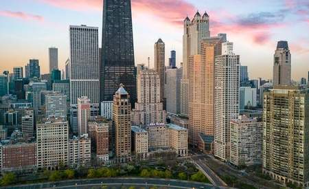 Chicago's Gold Coast at Dawn Framed Print