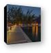 Rum Point Pier and Beach at Night Canvas Print