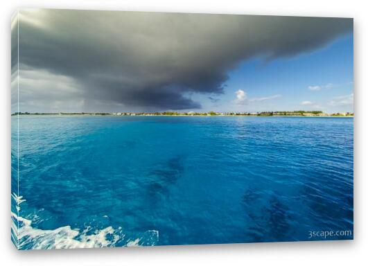 Deep blue waters of Grand Cayman Fine Art Canvas Print