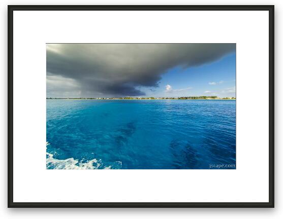 Deep blue waters of Grand Cayman Framed Fine Art Print