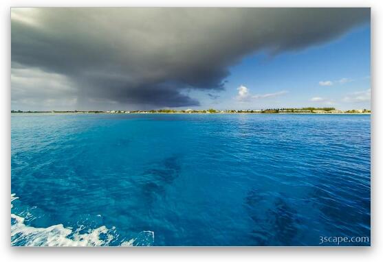 Deep blue waters of Grand Cayman Fine Art Print