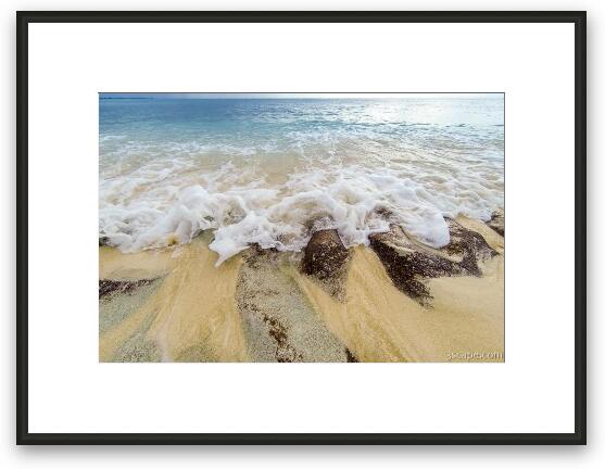 Waves on the Beach Framed Fine Art Print