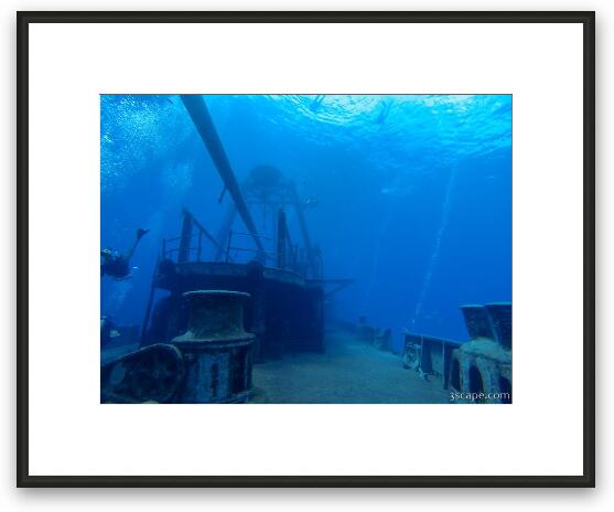 Diving the USS Kittiwake Framed Fine Art Print