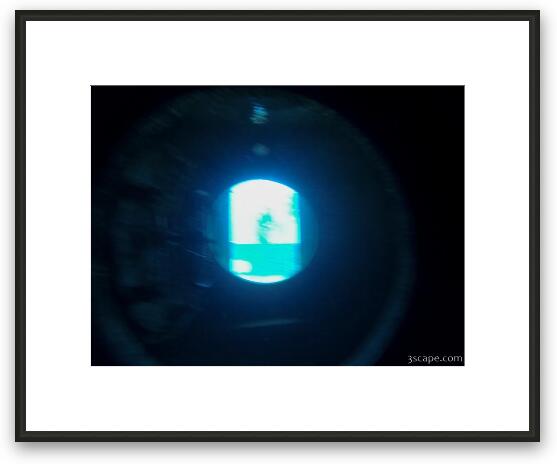 Creepy darkness inside the recompression chamber Framed Fine Art Print
