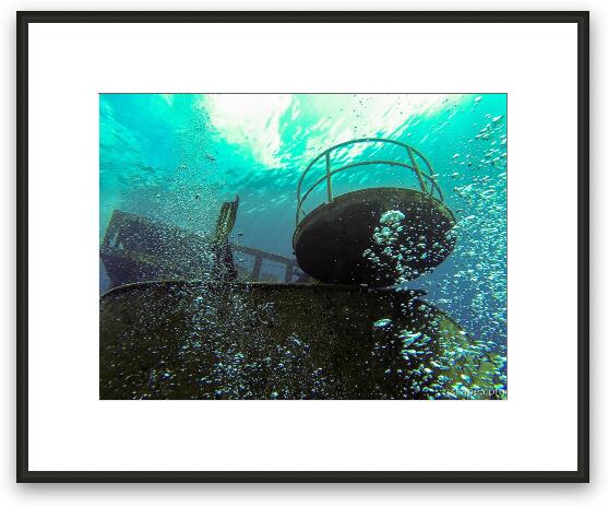 USS Kittiwake wreck dive Framed Fine Art Print