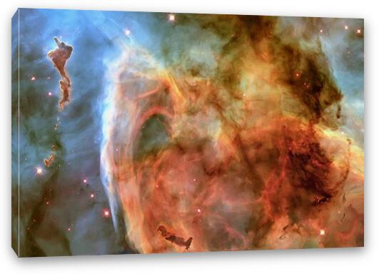 Light and Shadow in the Carina Nebula Fine Art Canvas Print
