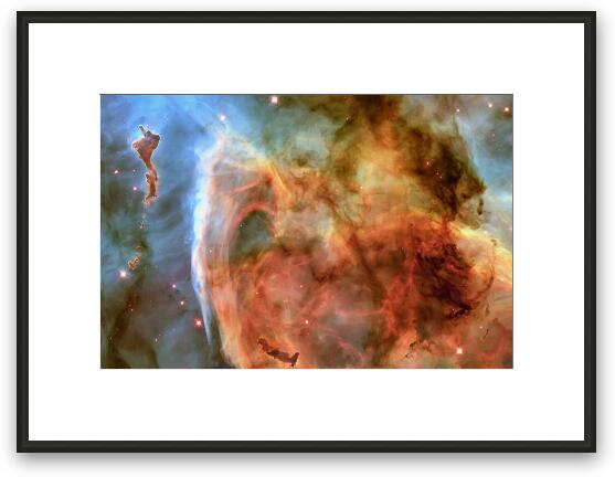 Light and Shadow in the Carina Nebula Framed Fine Art Print