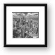 Downtown Chicago Aerial Black and White Framed Print