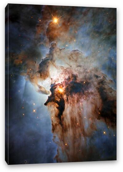 New Hubble view of the Lagoon Nebula Fine Art Canvas Print