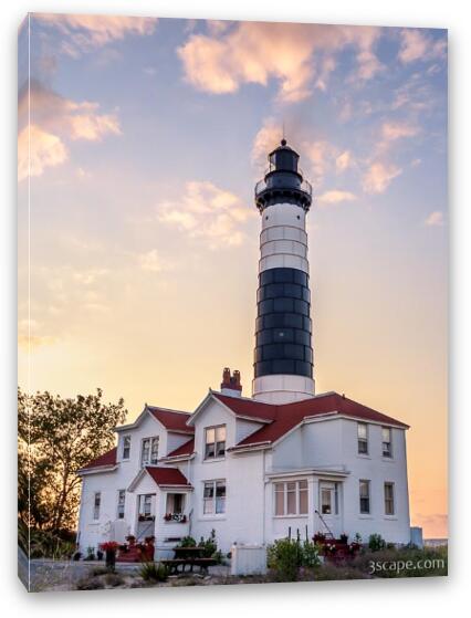 Big Sable Point Light and Keepers House Fine Art Canvas Print