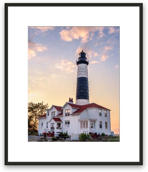 Big Sable Point Light and Keepers House Framed Fine Art Print